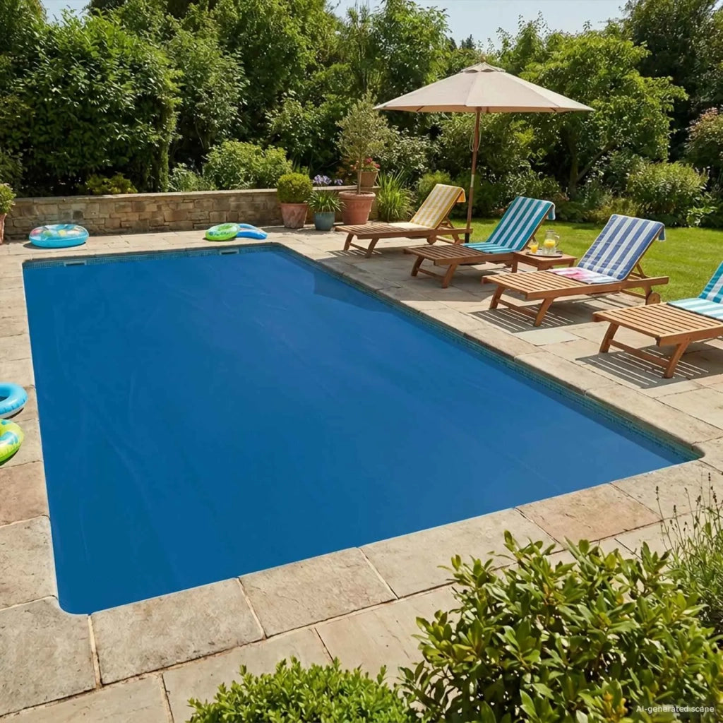 Copertura per Piscina di Alta Qualità Blu 600 × 300 cm PE 42034533
