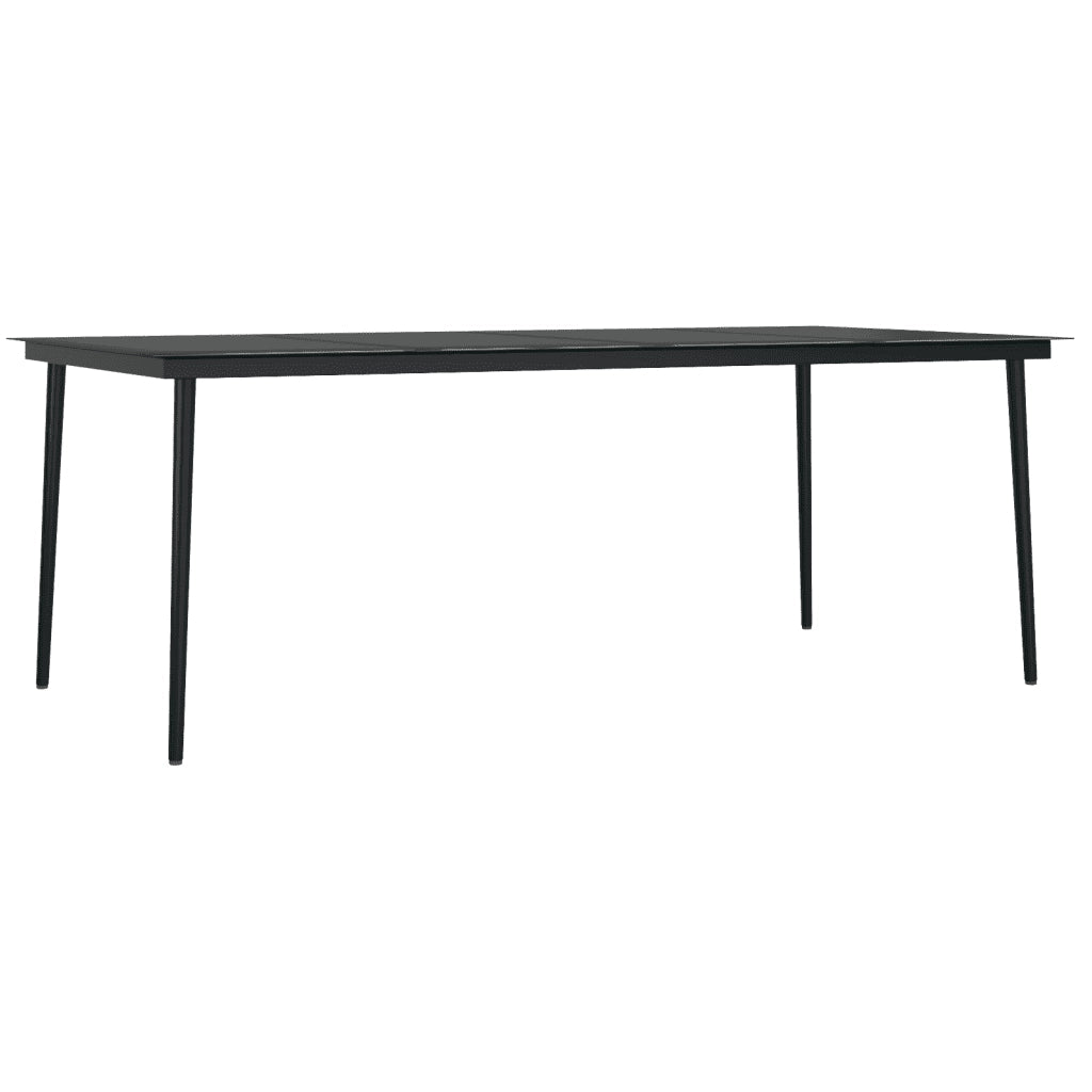 Set da Pranzo per Giardino 9 pz con Cuscini Nero 3099160