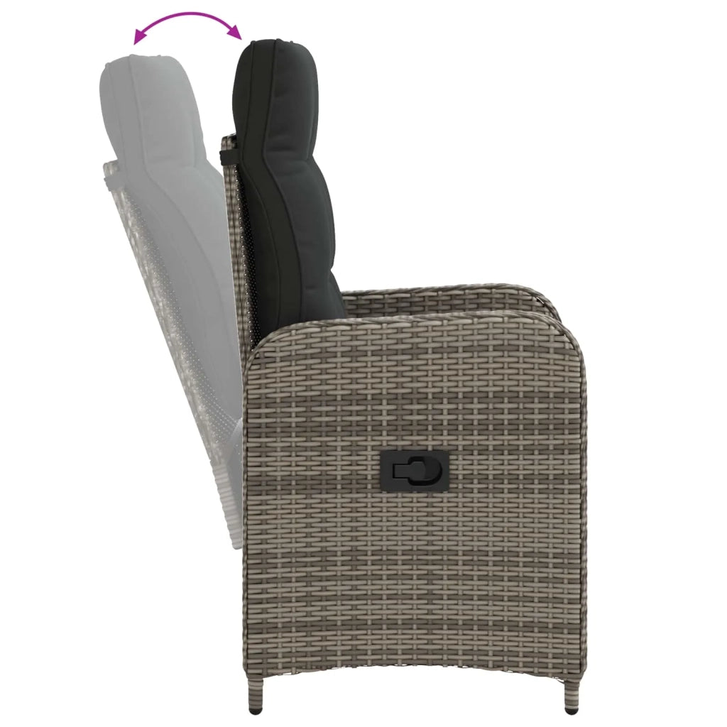 Set da pranzo per esterni 7 pz Grigio chiaro e grigio scuro 3422330