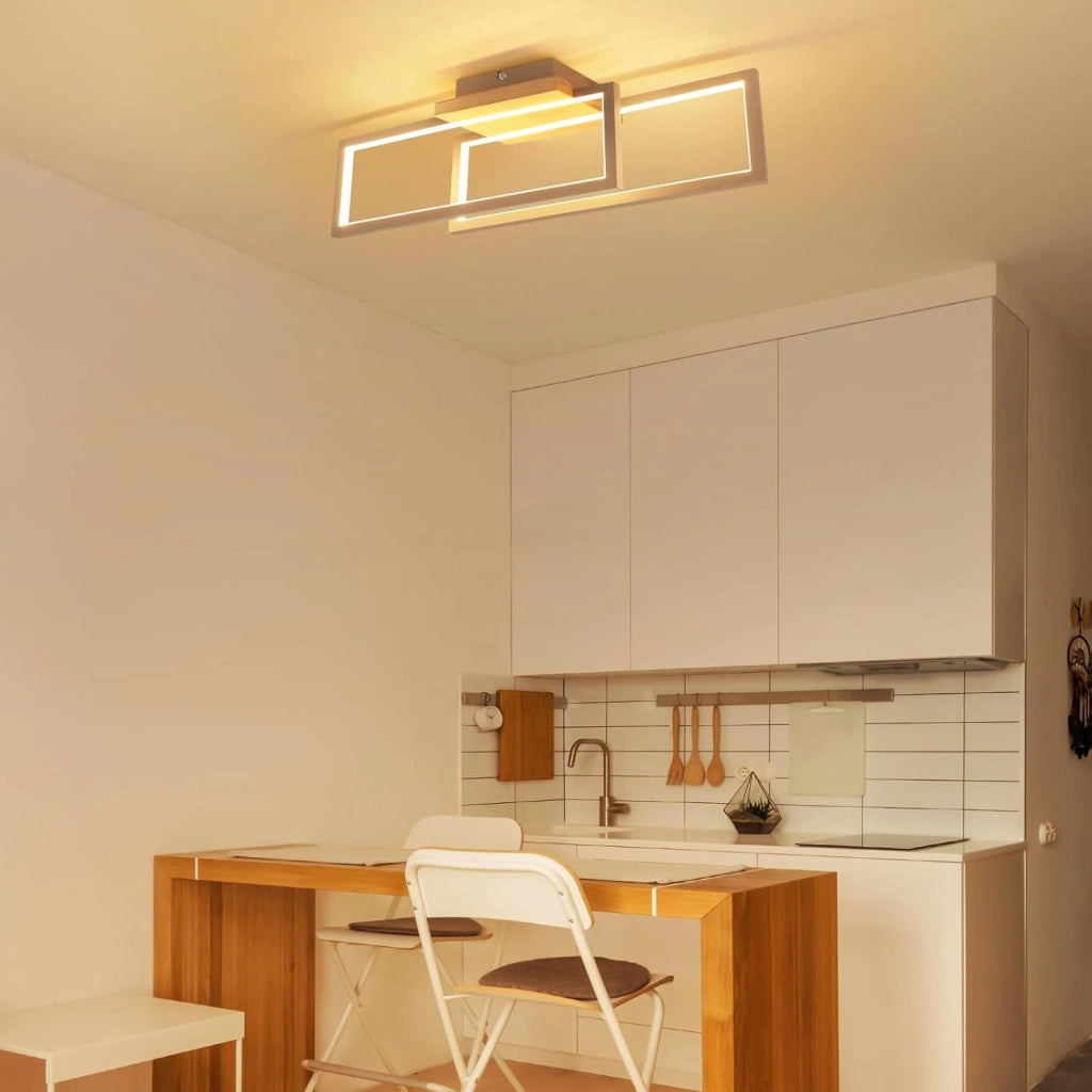 ZMH Plafoniera LED 24W plafoniera moderna per soggiorno bianco caldo 3000K adatta per camere da letto cucine e corridoi