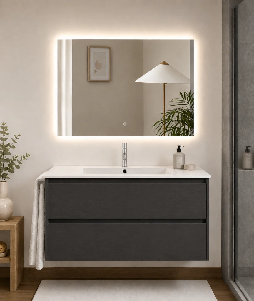 Mobile bagno con lavabo ORIGENBATH IBIZA senza specchio 120x45 cm 1 vasca grafite