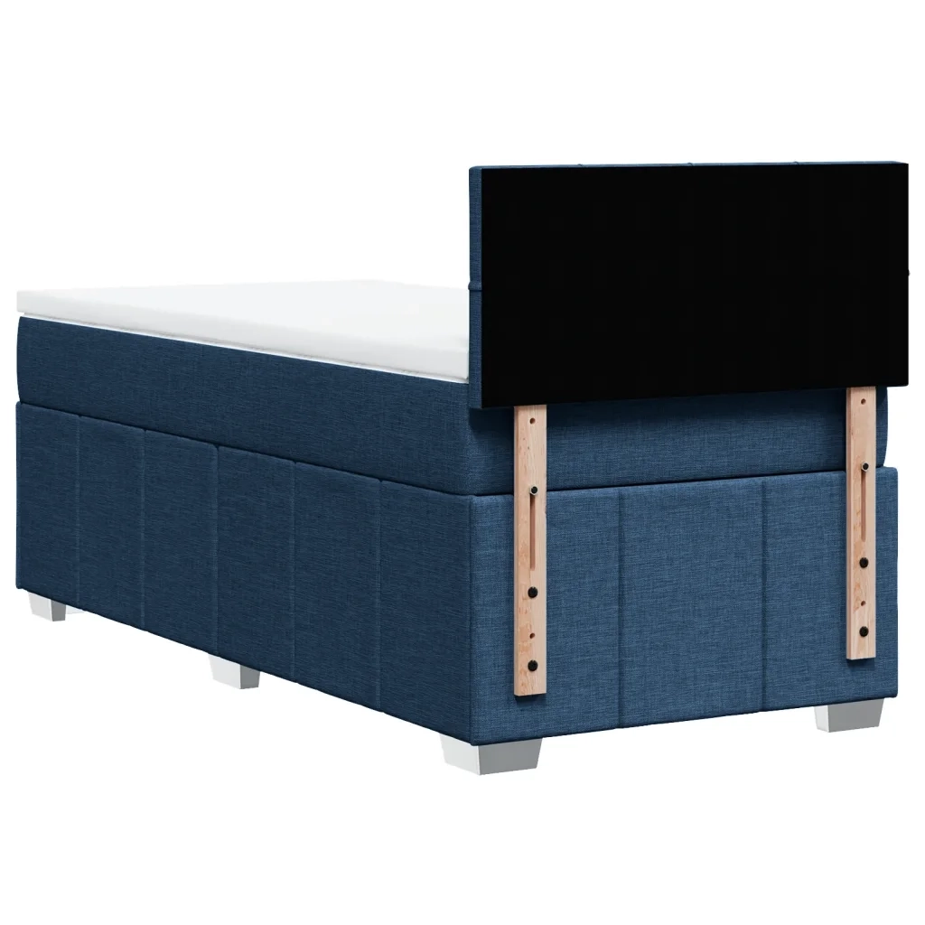 Giroletto a Molle con Materasso Blu 100x200 cm in Tessuto