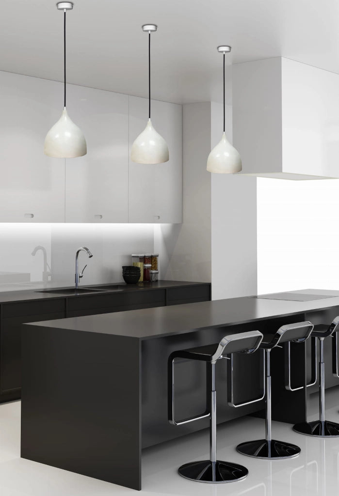 Candellux Ystad lampada a sospensione bianca E27 90cm