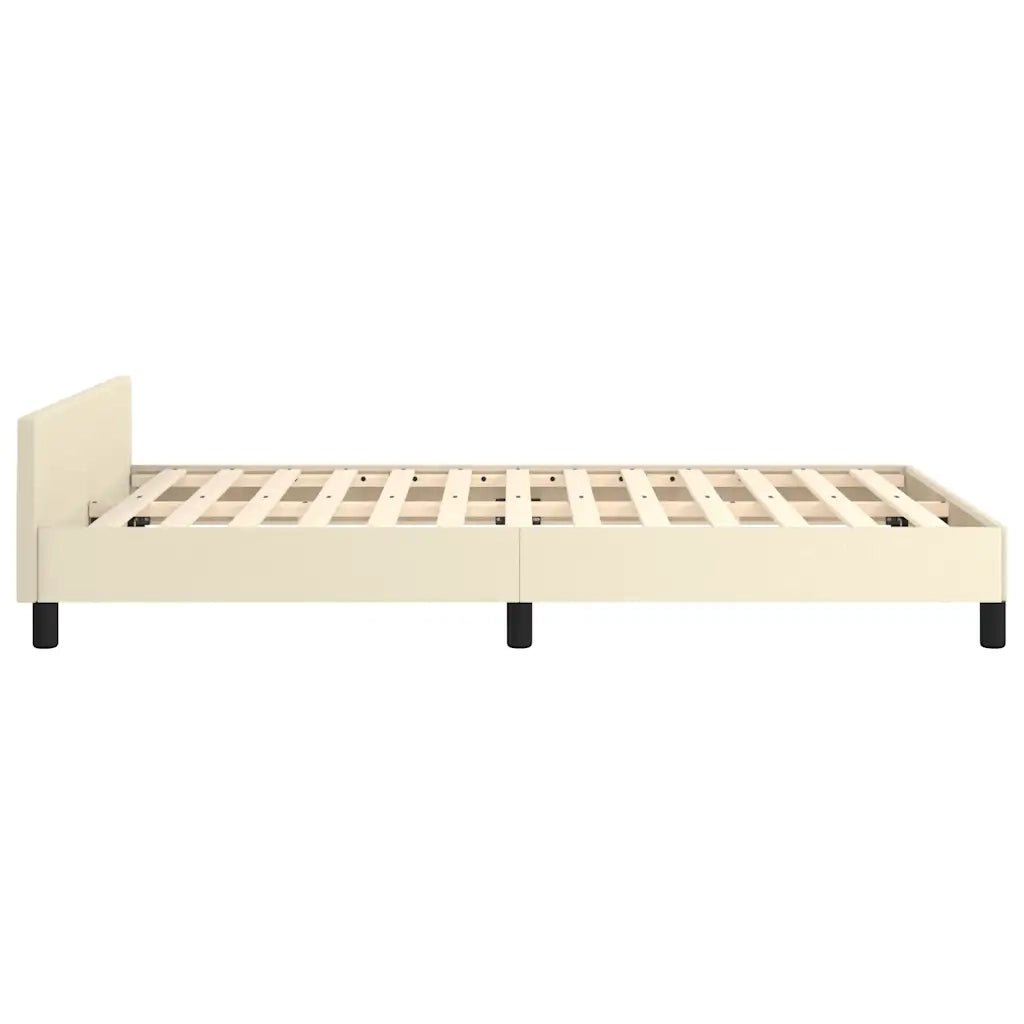 Giroletto con Testiera senza Materasso-Struttura Letto Crema 120x200 cm