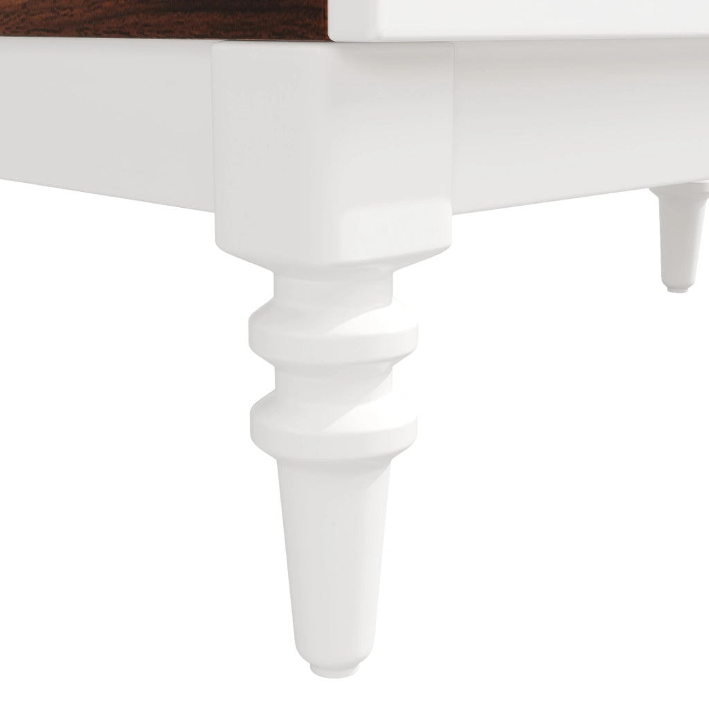 Vetrina ad arco 165 cm con ante doppie in vetro scanalato, 3 ripiani, MDF e metallo, finiture noce e bianco