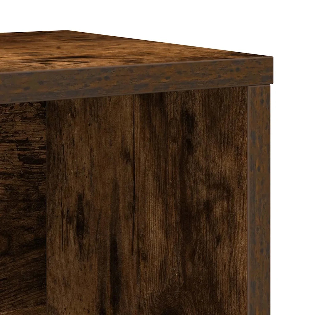 Libreria-Scaffale per Libri-Mobile di Stoccaggio Rovere Fumo 60x24x101,5 cm in Legno Multistrato