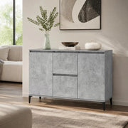 Sideboard Concrete Grey 102x35x70 Cm Wood Material