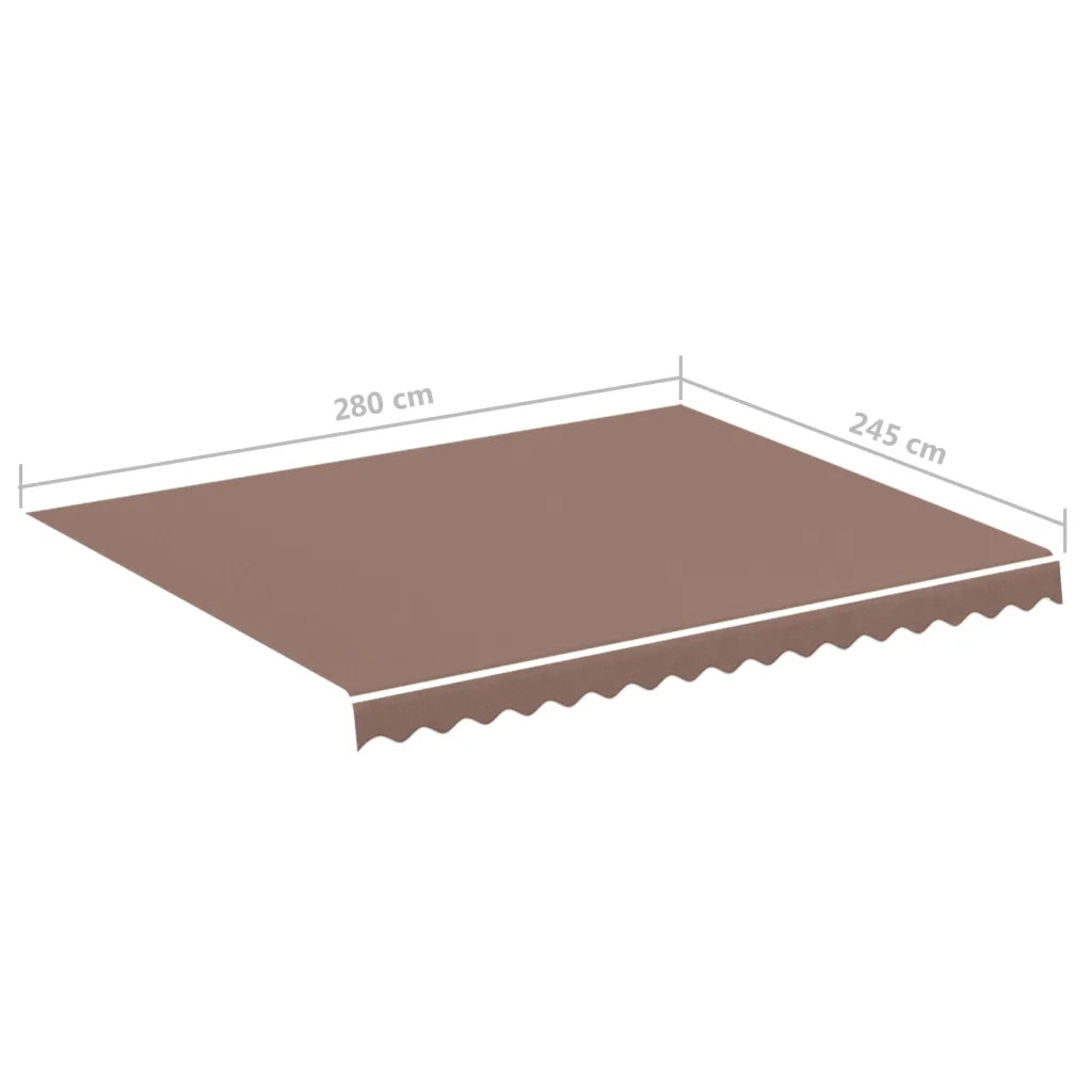 Tessuto di Ricambio per Tenda da Sole-Ricambio telo per tenda da sole Marrone 3x2,5 m