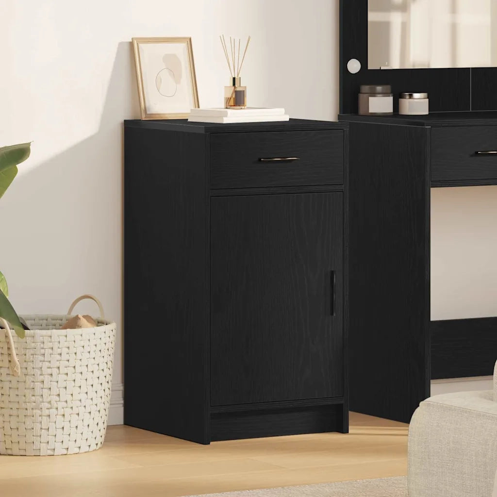 Credenza-Buffet-Armadio da cucina Rovere nero 40 x 40.5 x 75 cm Legno multistrato