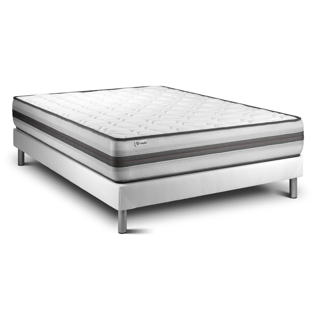 Letto con materasso VITAL POWER RECOVER 150 x 190 cm Rete kit Bianco