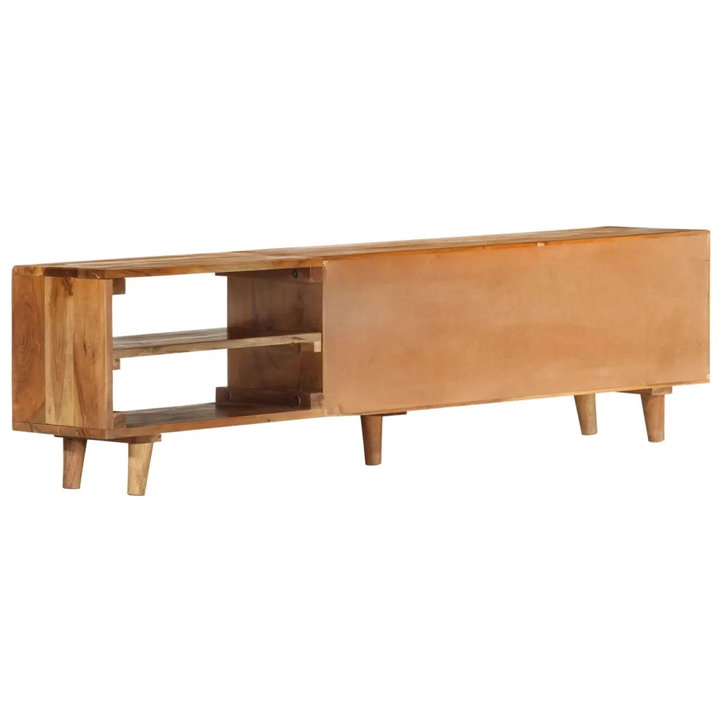 Mobile TV Massello di Acacia con Finitura Ambra 140x30x40 cm 337847
