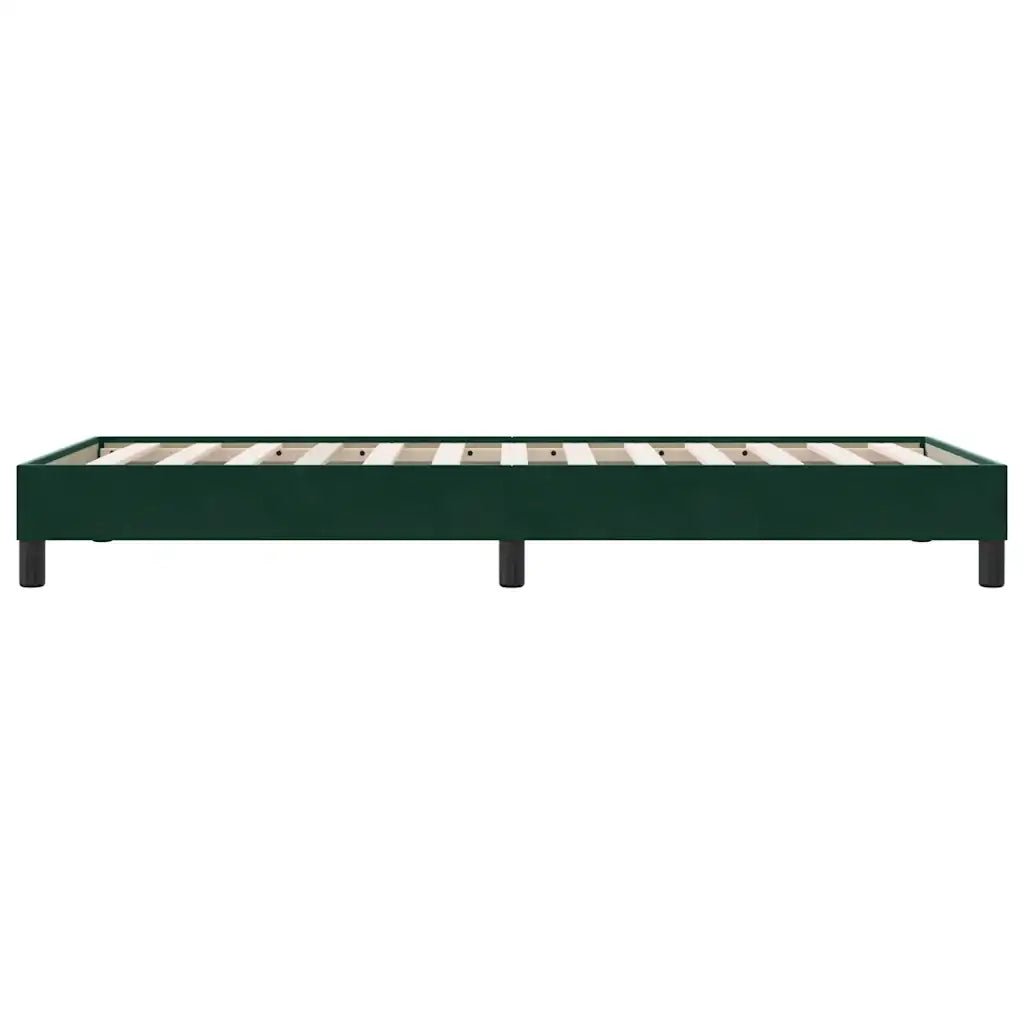 Giroletto senza Materasso-Struttura Letto Verde Scuro 90x220 cm in Velluto
