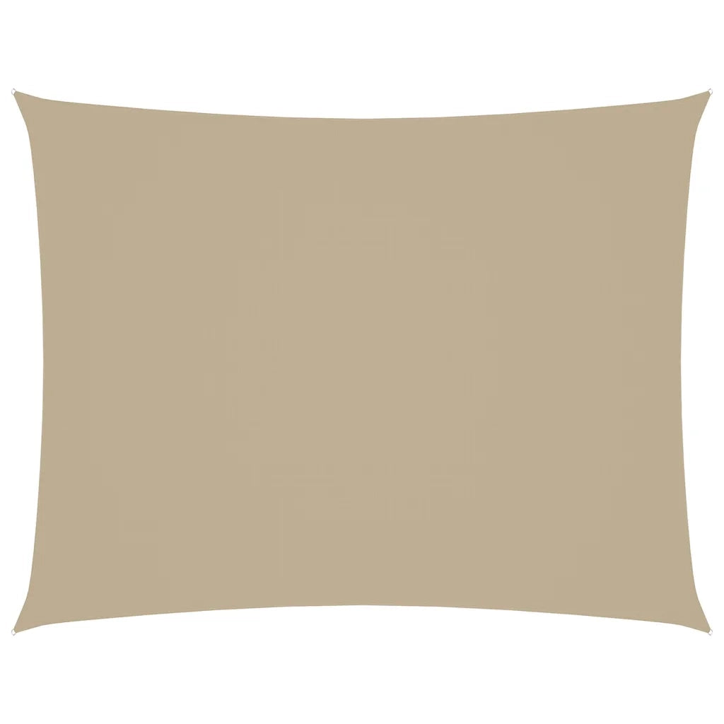 Parasole a Vela Oxford Rettangolare 4x5 m Beige 135161