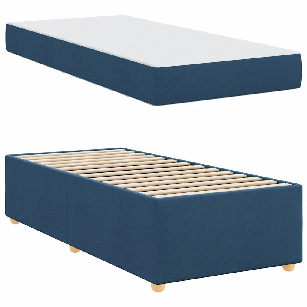 Struttura del letto con materasso Blu 80 x 200 cm Tessuto 3399320
