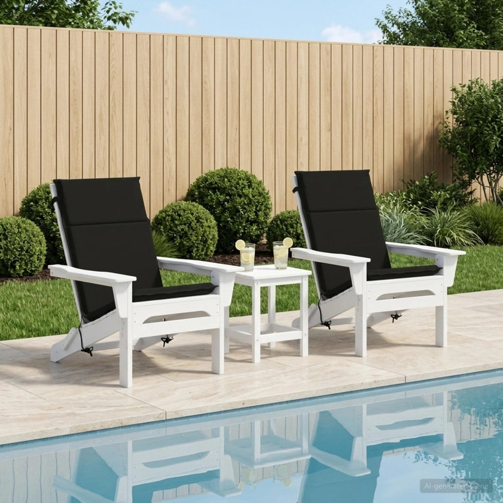 Cuscini Bhair Alto Schienale in 2 Pezzi GEMERT 2 pz Nero 945732