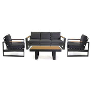 Salotto alluminio Blaine antracite 3 posti
