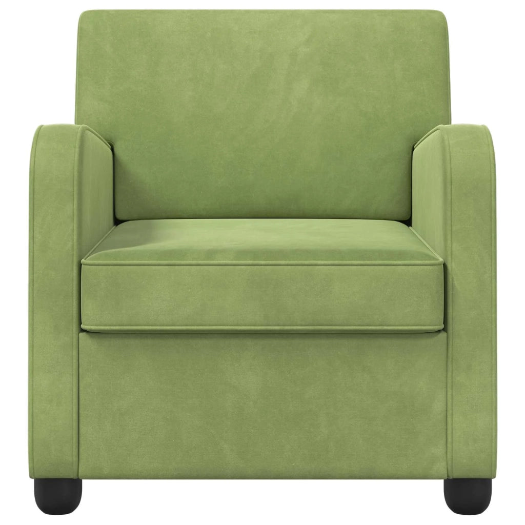 Divano Sedia-Poltrona Verde chiaro Velluto 264595