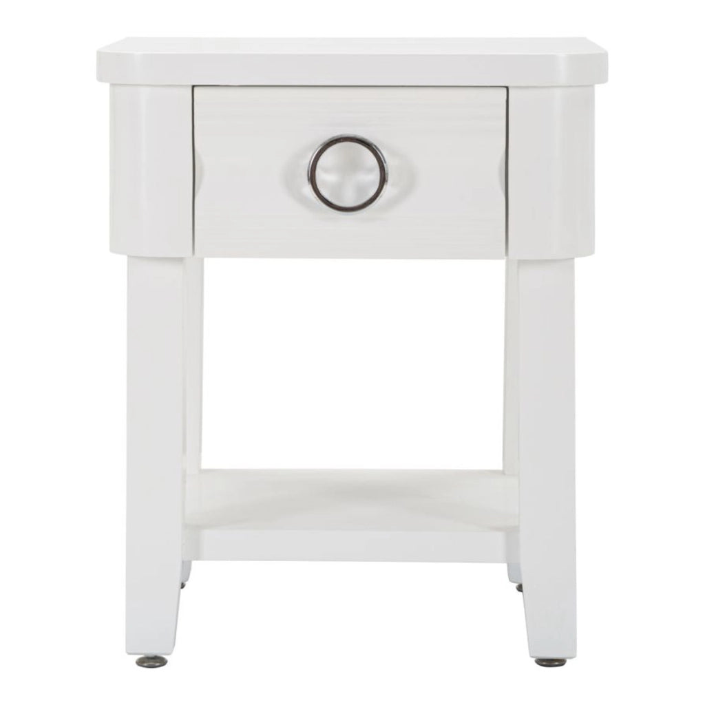 Comodino VKH10, Bianco, Legno, 45x40x54 cm