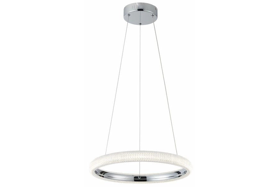 Lampada a sospensione cromata Ring Ø40 LED 18W Reality