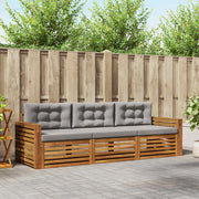 Set di divani da esterno 3 pcs Grigio Naturale e Chiaro 3372946