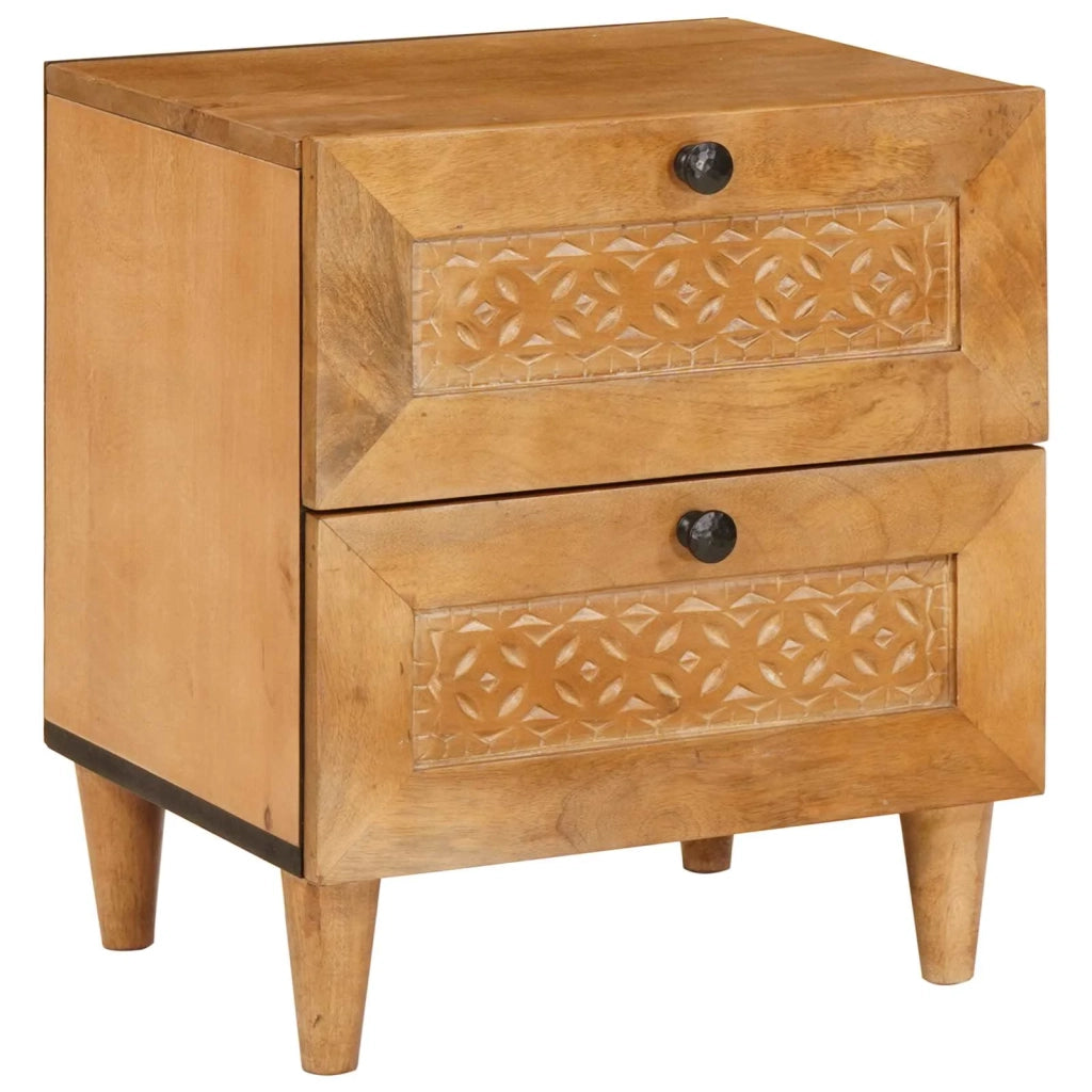 Comodino | Armadio da Notte | Mobiletto da notte Marrone Chiaro 40 x 33 x 46 cm