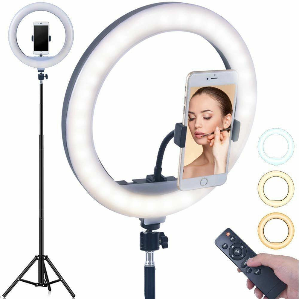 Trade Shop - Anello Luminoso Treppiedi Luce Selfie Tik Tok Led Lampada Ring Light Video 30cm -