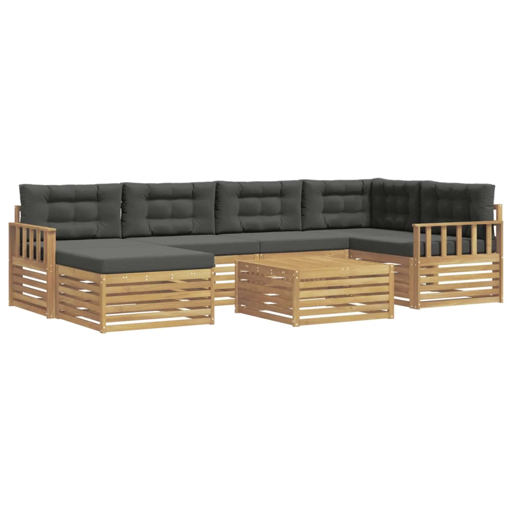 Set di divani da esterno 7 pz Bianco e Antracite 3390797