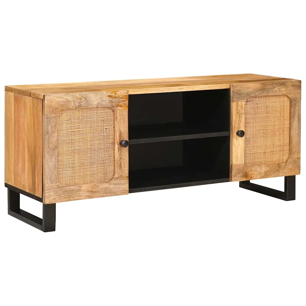 Mobile TV Marrone 105 x 33 x 46 cm Legno di mango massello 4018044