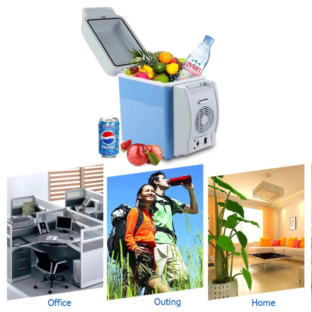 Trade Shop - Mini Frigorifero Frigo Portatile 7,5 Litri 12v Scaldavivande Auto Barca Camper -