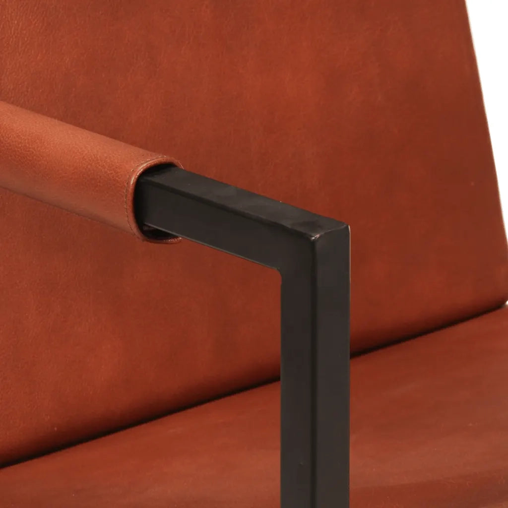 Poltrona | Sedia Relax Marrone in Vera Pelle