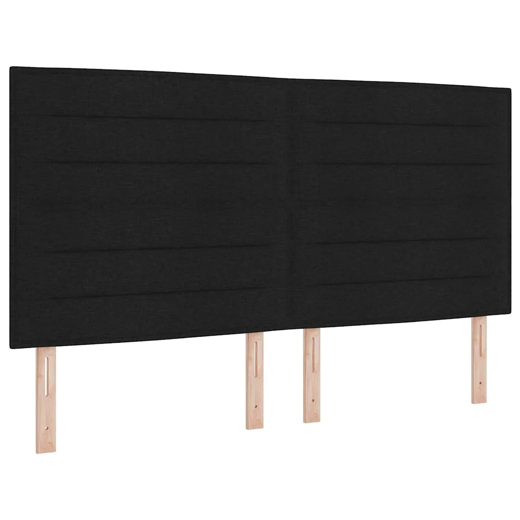 Letto a molle con materasso Nero 180 x 200 cm Tessuto
