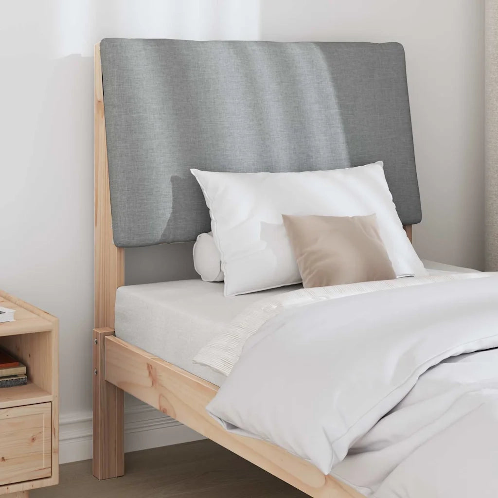 Testiera | Testata imbottita Grigio chiaro 75 cm Pino massello