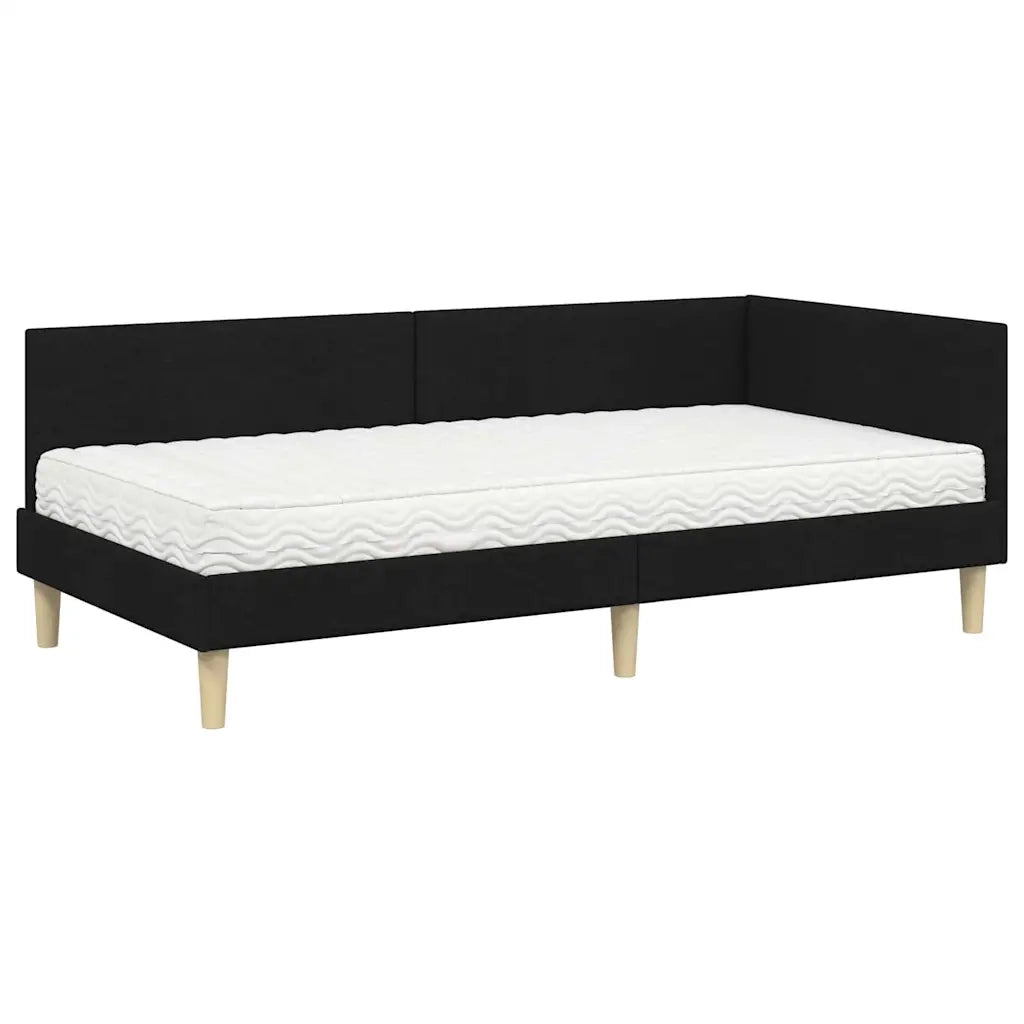 Struttura Letto Angolare con Materasso 2 pcs Verde Tessuto 3393735