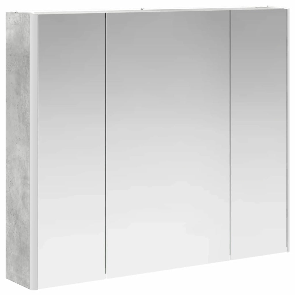 Mobiletto per specchio da bagno Grigio cemento 889266