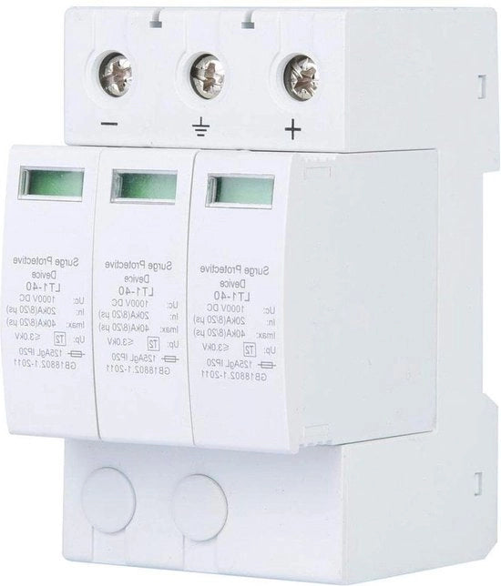 Dispositivo di Protezione da Soprasvolta Casa - Protezione a Bassa Tensione - Apparecchi di Protezione da Fulmine Fotovoltaici - Risposta Rapida - Protezione degli Elettrodomestici - 3p40ka.
