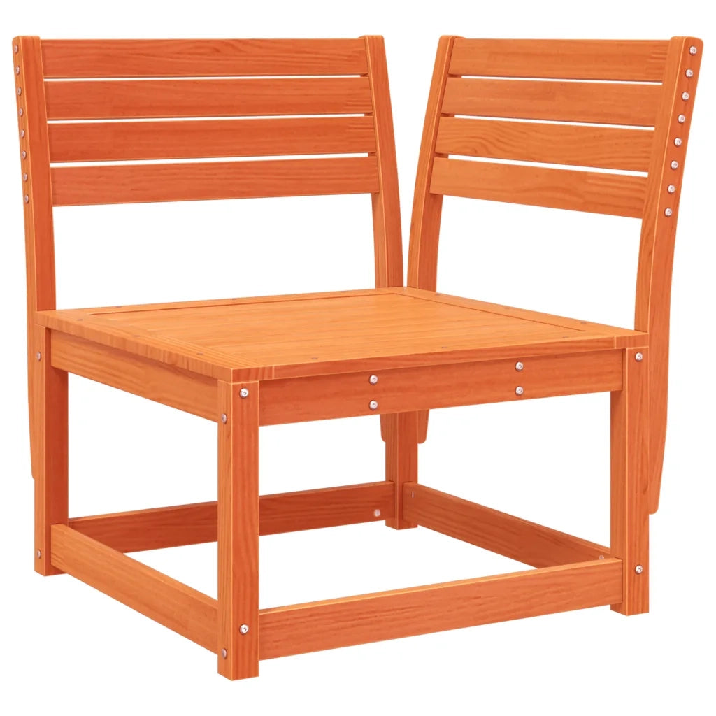 Set Divani da Giardino 6 pz Marrone Cera Legno Massello Pino 3217017