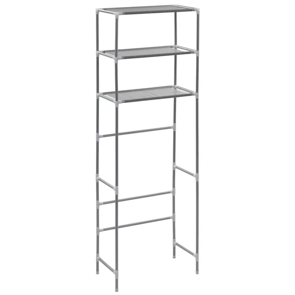 Scaffale per Bagno con 3 Ripiani Argento 53x28x169 cm CFW2109291