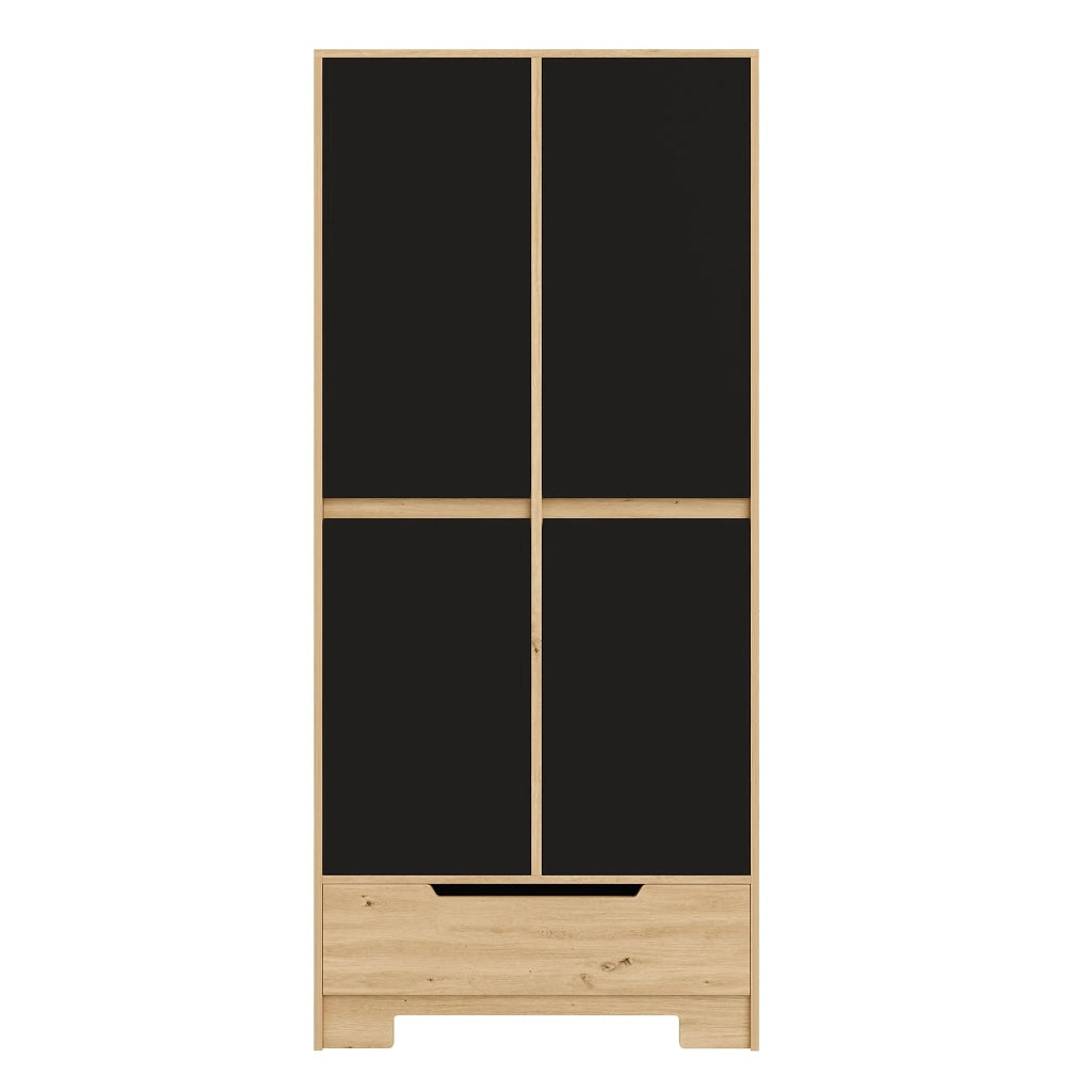Armadio da cucina alto 80x35x180 cm, con 1 cassetto e ripiani regolabili, mensole su porta, per soggiorno e sala da pranzo
