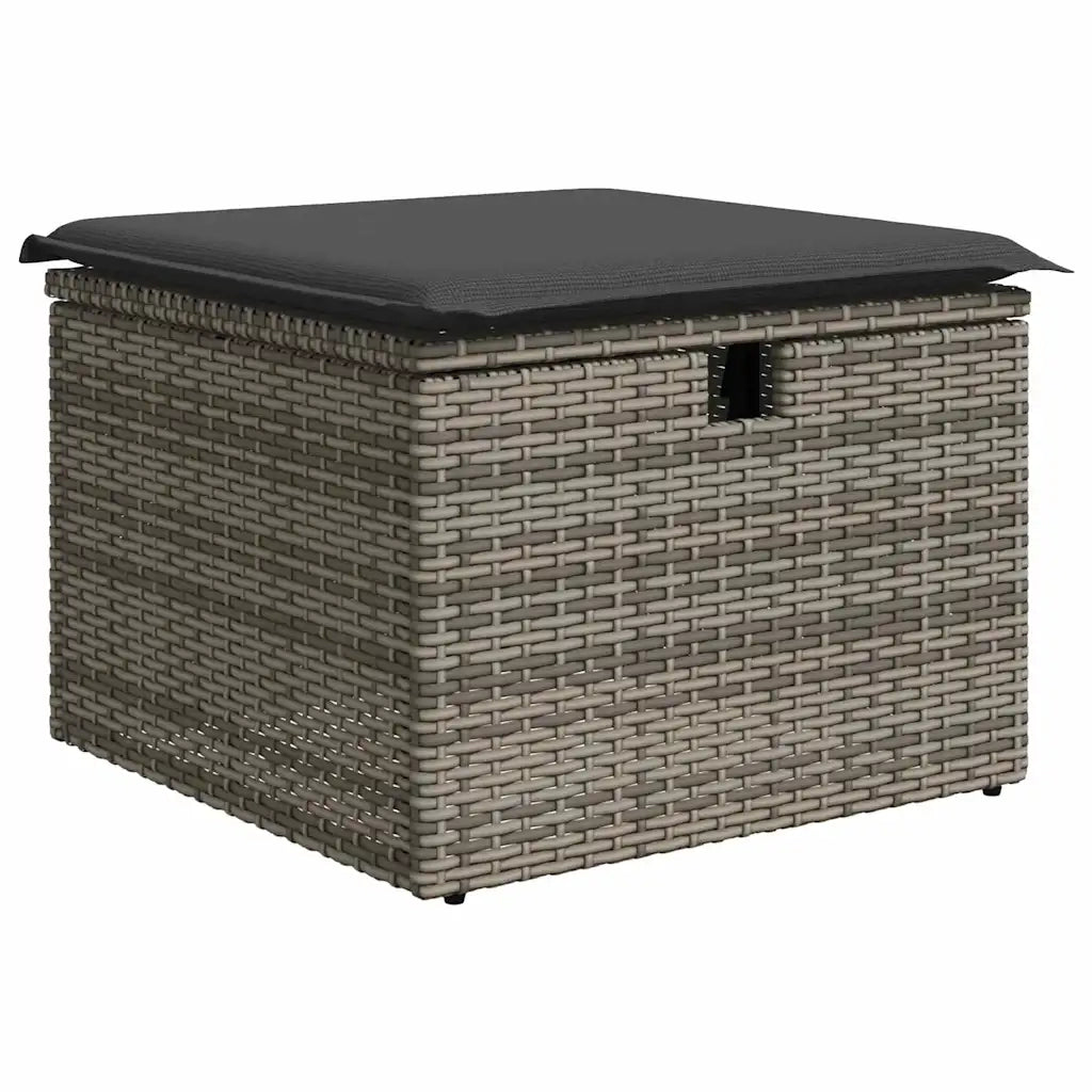 Set Divano da Giardino con cuscino 9 pcs Grigio Poly Rattan 3361108