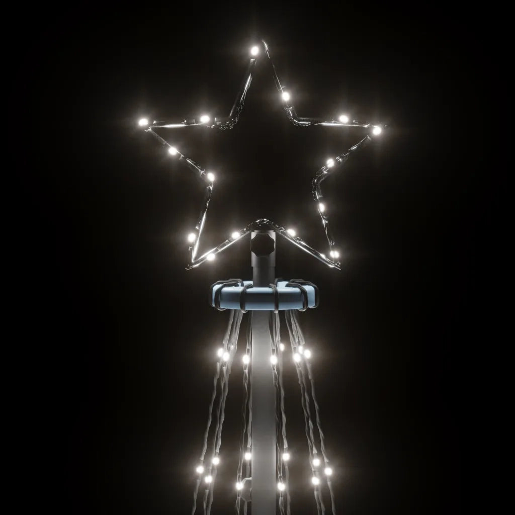 Albero di Natale con Puntale-Luci decorative natalizie Bianco Freddo 732 LED 500 cm