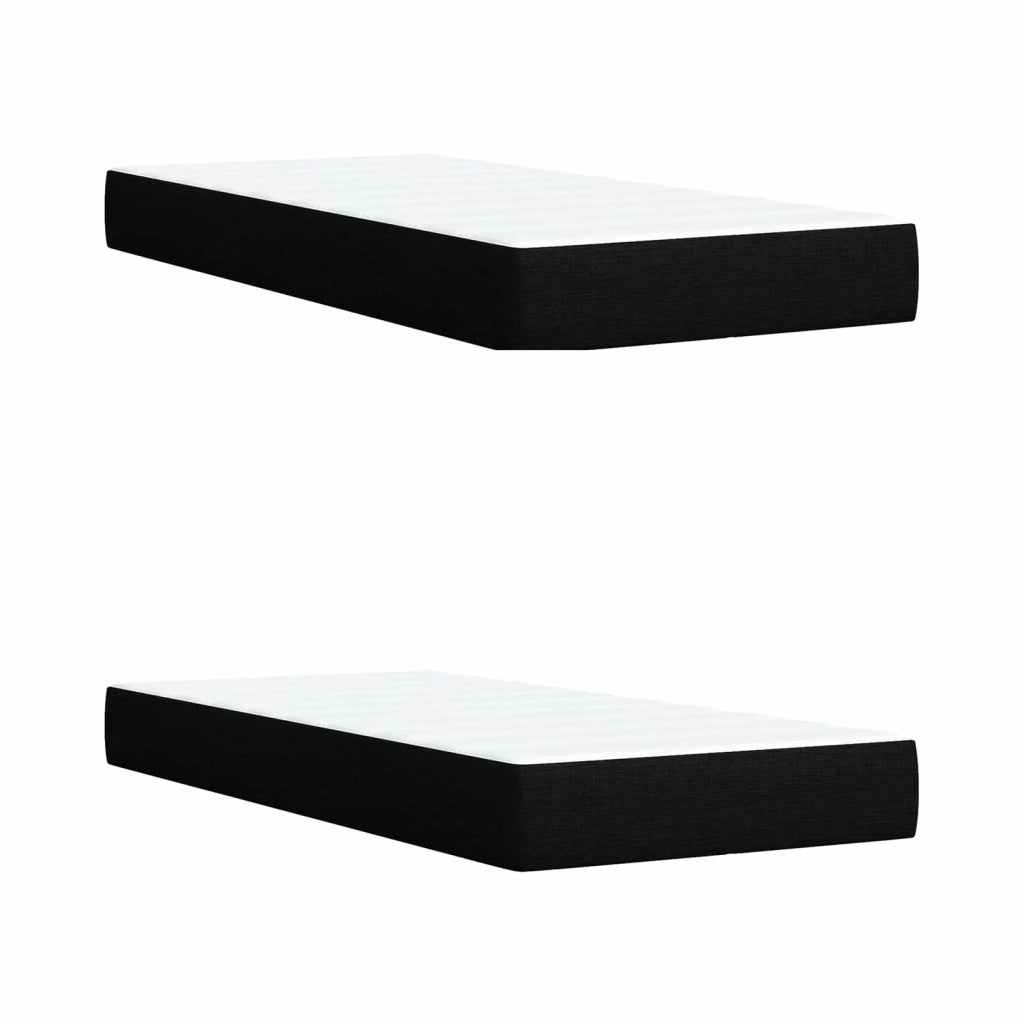Letto box spring con materasso Nero 200 x 200 cm Tessuto 3451299