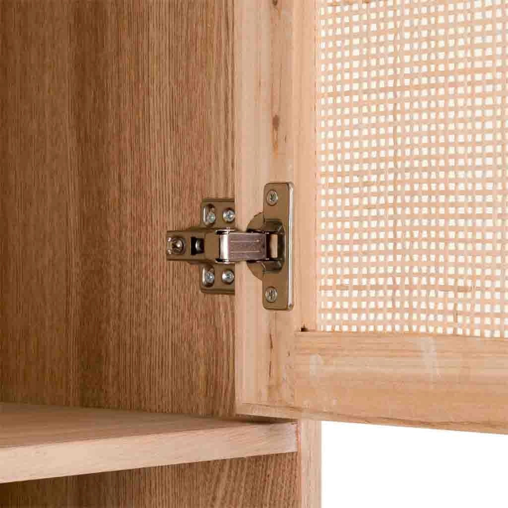 Scaffale in MDF e griglia, marrone, 90x37x189 cm