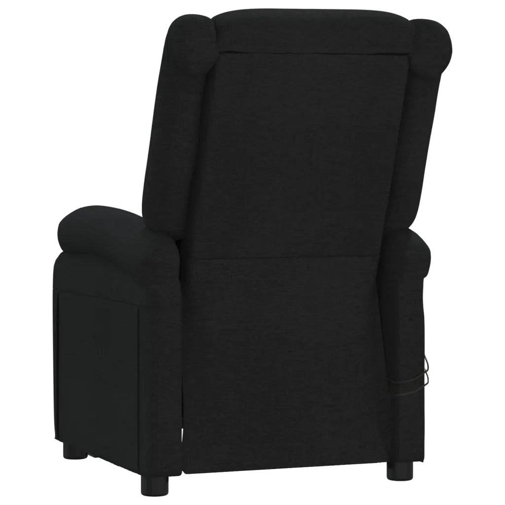 Poltrona Massaggiante | Sedia Relax Elettrica Nera in Tessuto