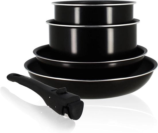 Set di 5 Padelle - Induttivamente compatibile - Alluminio - Nero