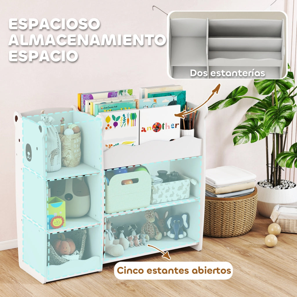 Libreria per bambini con ripiani aperti e scomparti ¨C Zephmum ¨C Bianco