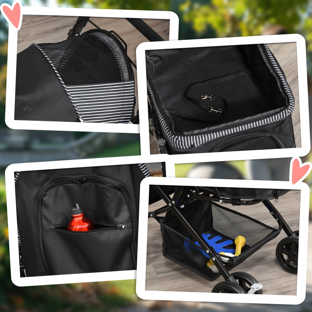 Carrello per Cani Pieghevole ¨C Minimal ¨C Nero