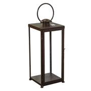 Lanterna metallo tortora quadro cm30x30h73/95