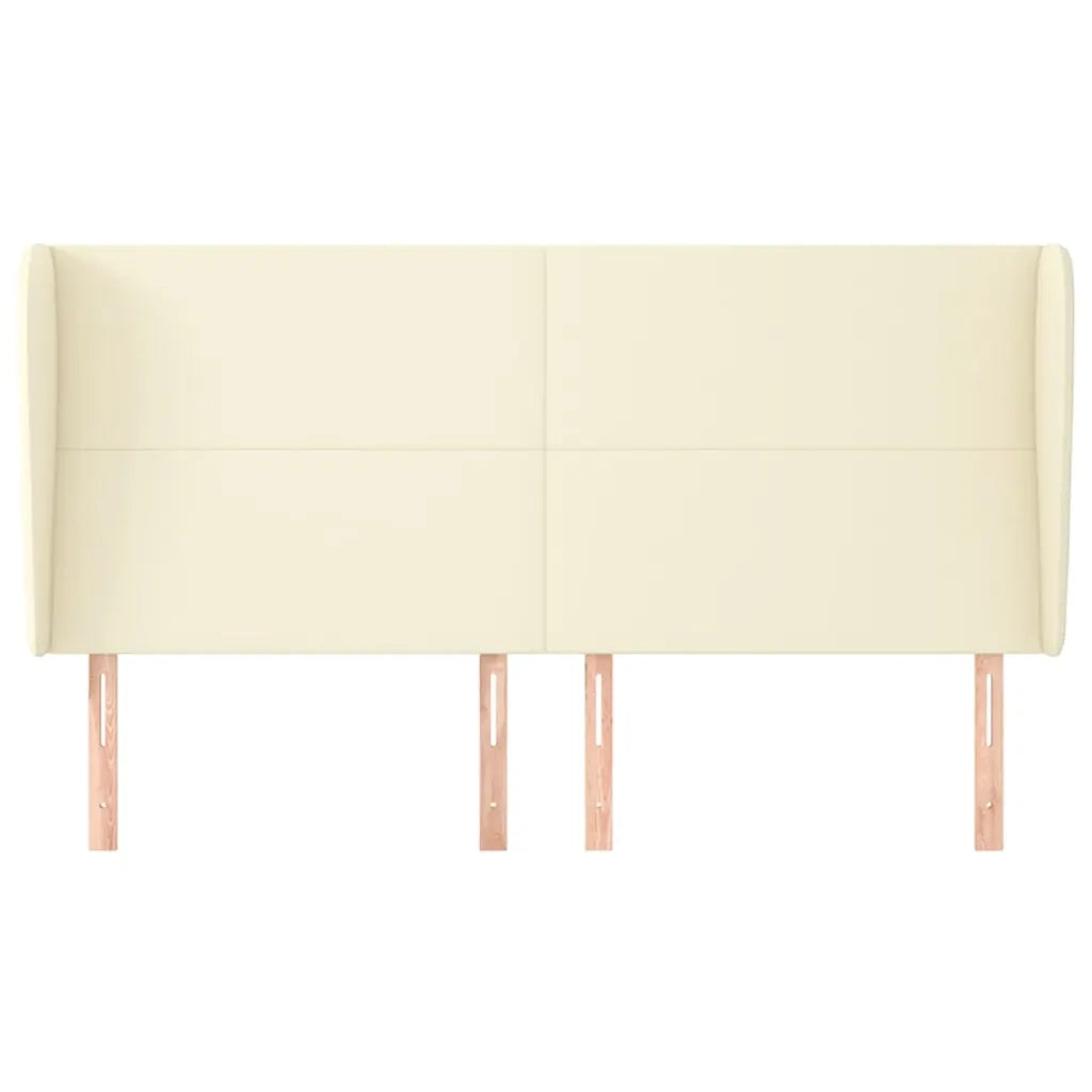 Testiera ad Orecchio Crema 183x23x118/128 cm in Similpelle