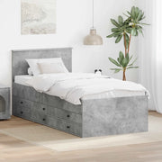 Daybed Grigio Cemento e Nero 75 x 190 cm Legno multistrato