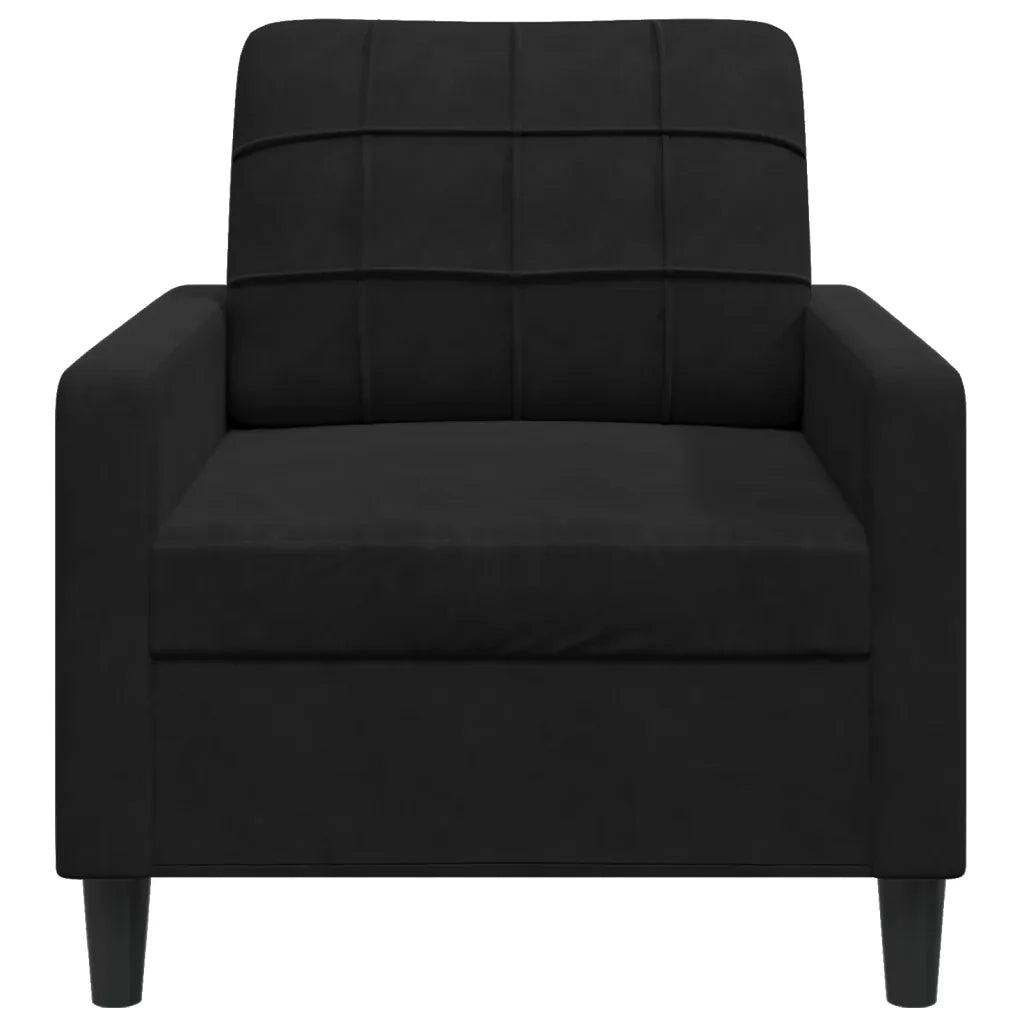 Poltrona Nero 60 cm Velluto 4007609